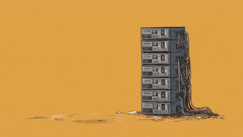 GIF of robot with a growing "stack" of pancakes